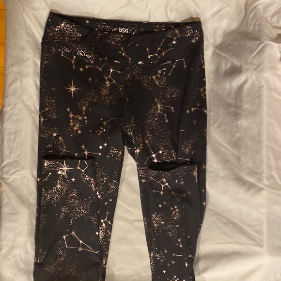 2 PC DSG Aspire Foil Constellation Sports Bra Performance Tights Girls 16 - Picture 2 of 11